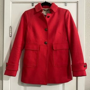 Banana Republic red pea coat.